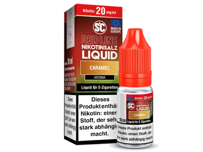SC Red Line Caramel Nikotinsalz Liquid 10ml für E-Zigaretten