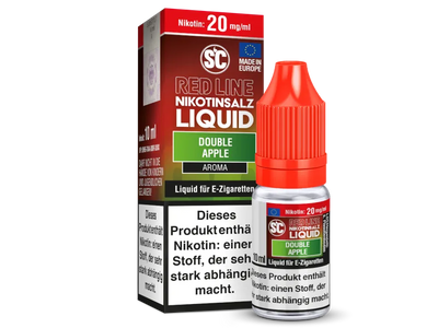 SC Red Line Double Apple Nikotinsalz Liquid 10ml für E-Zigaretten