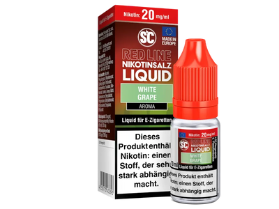SC Red Line White Grape Nikotinsalz Liquid 10ml für E-Zigaretten