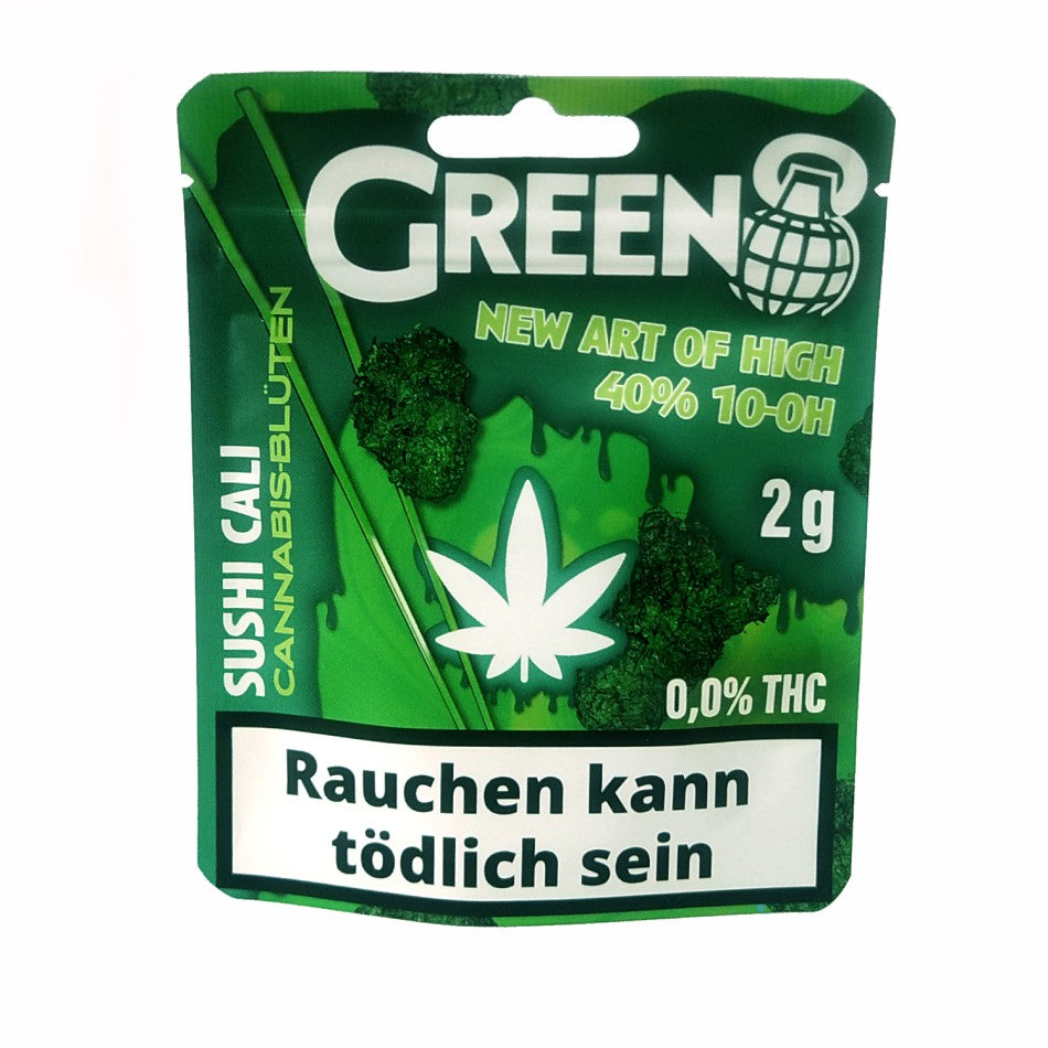 Green 8 " Sushi Cali " Cannabis-.Blüten 40% Superior, 0,0%THC, 2g