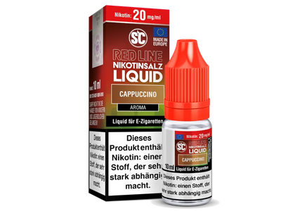 SC Red Line Cappuccino Nikotinsalz Liquid 10ml für E-Zigaretten